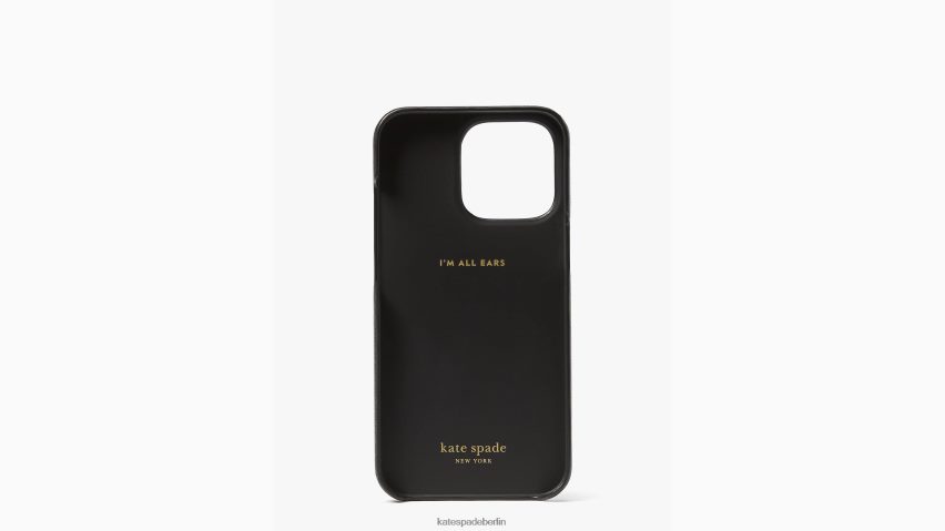 de Kate Spade Frauen Ringständer-Hülle aus Saffiano-Leder für das iPhone 13 Pro Schwarz NB82J21446 Zubehör
