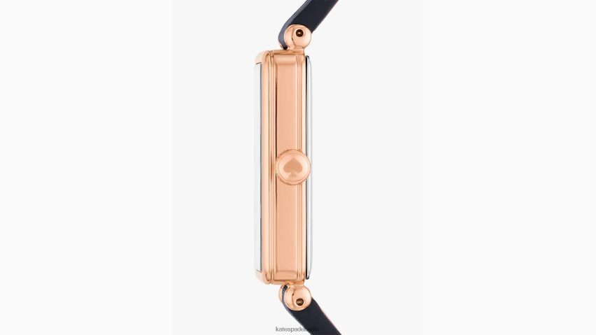 de Kate Spade Frauen Rosedale-Lederuhr Marine NB82J21124 Zubehör