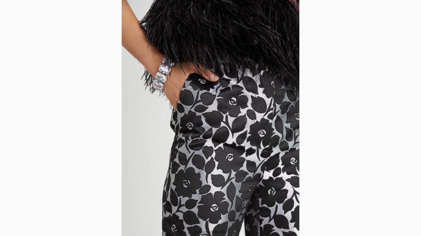 de Kate Spade Frauen Rosige Gartenbrokathose Schwarz NB82J2922 Bekleidung