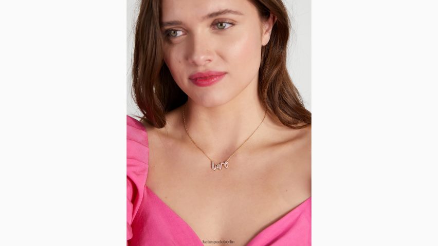 de Kate Spade Frauen Sag ja Liebesanhänger rosa/gold NB82J21190 Zubehör