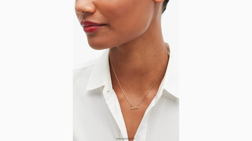 de Kate Spade Frauen Sagen Sie ja Frau Halskette klar/gold NB82J21085 Zubehör