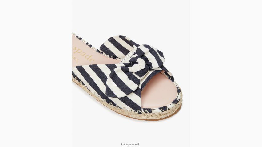 de Kate Spade Frauen Saltie Shore Espadrille-Slide-Sandalen Blazer blau/creme NB82J2495 Schuhwerk