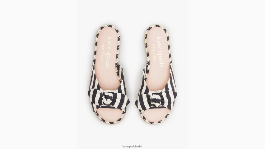 de Kate Spade Frauen Saltie Shore Espadrille-Slide-Sandalen Blazer blau/creme NB82J2495 Schuhwerk