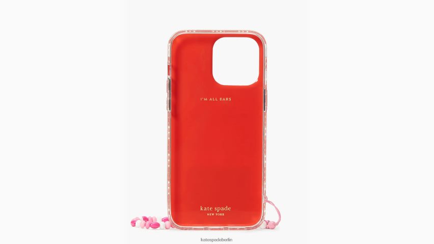 de Kate Spade Frauen Sam Icon Glitzer-Gingham-Armbandhülle für das iPhone 14 Pro Max rosa Wolke multi NB82J21287 Zubehör