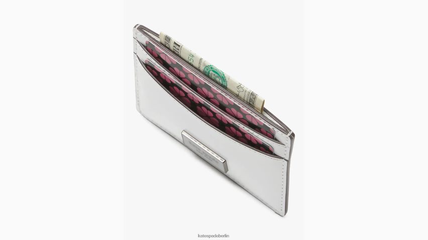 de Kate Spade Frauen Sam Icon-Kartenetui aus Leder echtes Weiß NB82J2413 Zubehör