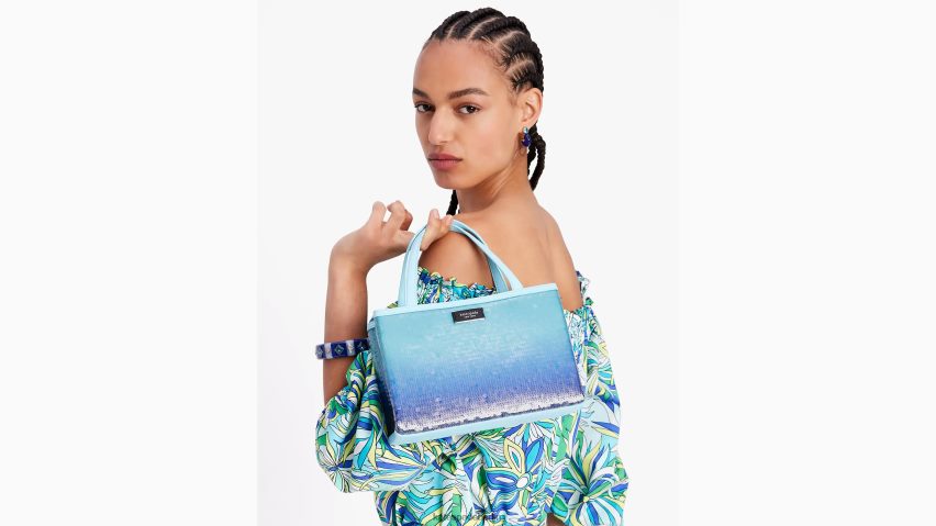 de Kate Spade Frauen Sam Icon Kleine Tragetasche mit Ombre-Pailletten perfektes Pool-Multi NB82J21 Zubehör