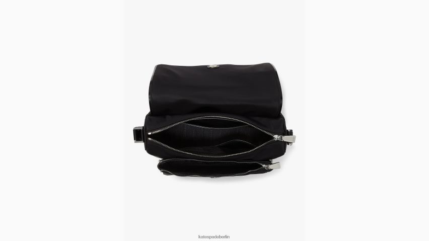 de Kate Spade Frauen Sam Icon Ksnyl Nylon mittelgroße Messenger-Tasche Schwarz NB82J2210 Zubehör