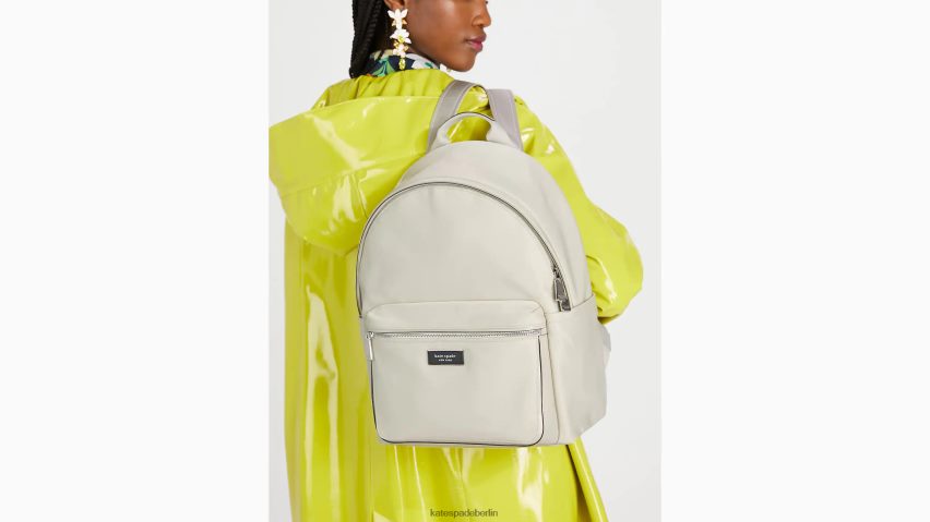 de Kate Spade Frauen Sam Icon Ksnyl Nylon mittlerer Rucksack steiniger Strand NB82J2264 Zubehör