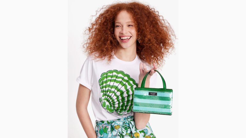 de Kate Spade Frauen Sam Icon Seaside Stripe Mini-Tasche mit Pailletten frisches Grün multi NB82J216 Zubehör