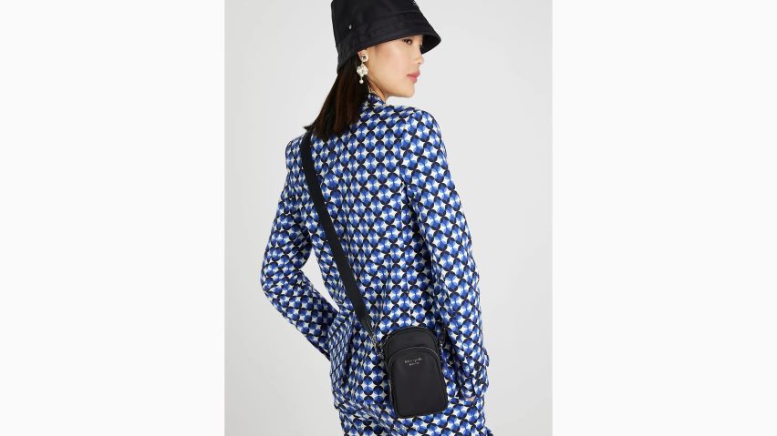 de Kate Spade Frauen Sam Ksnyl Nylon North South Phone Umhängetasche Schwarz NB82J277 Zubehör