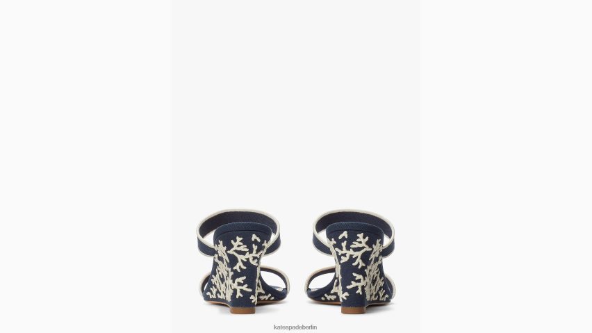 de Kate Spade Frauen Santorini-Wedges Blazer blau/creme NB82J2479 Schuhwerk