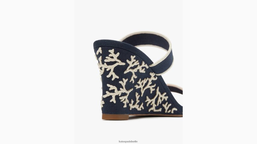 de Kate Spade Frauen Santorini-Wedges Blazer blau/creme NB82J2479 Schuhwerk