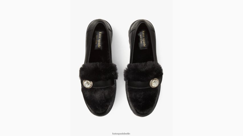 de Kate Spade Frauen Schicke Winter-Loafer Schwarz NB82J2666 Schuhwerk