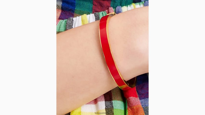 de Kate Spade Frauen Schieben Sie Ihr Glück dünner Idiom-Armreif Rot NB82J21030 Zubehör