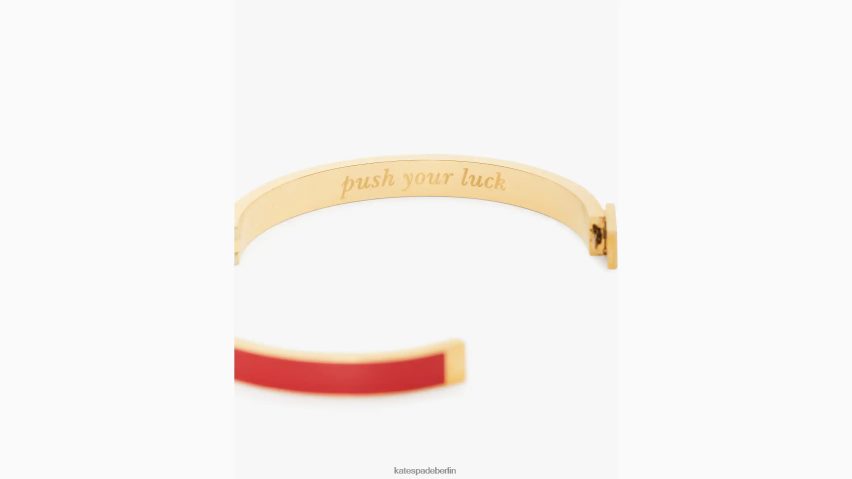 de Kate Spade Frauen Schieben Sie Ihr Glück dünner Idiom-Armreif Rot NB82J21030 Zubehör