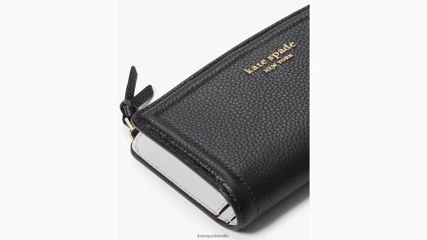 de Kate Spade Frauen Schlankes Portemonnaie mit Knotenreißverschluss Schwarz NB82J2455 Zubehör