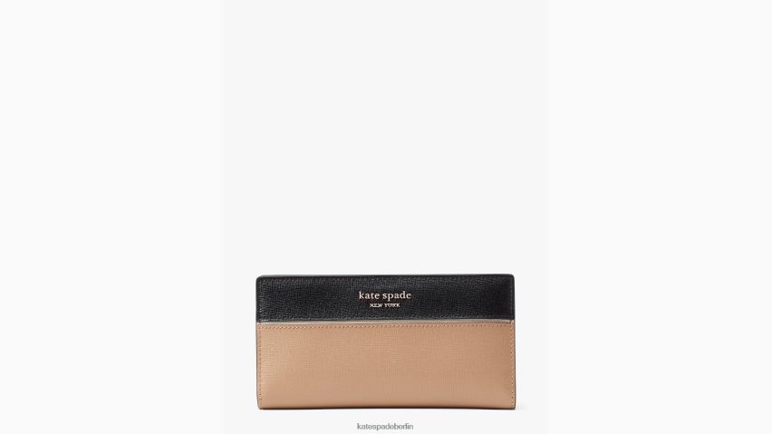 de Kate Spade Frauen Schlankes faltbares Portemonnaie mit Farbblockdesign von Morgan Café Mokka Multi NB82J2392 Zubehör