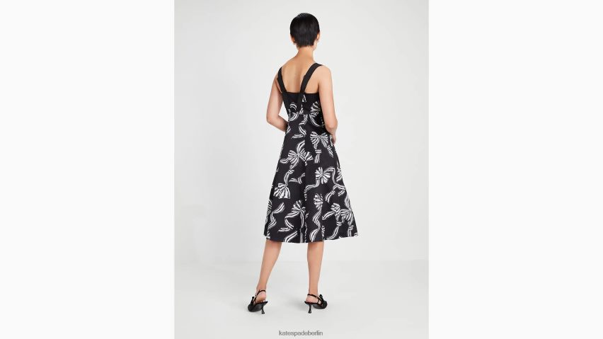 de Kate Spade Frauen Schleifenträgerkleid mit Schleife Schwarz NB82J2884 Bekleidung