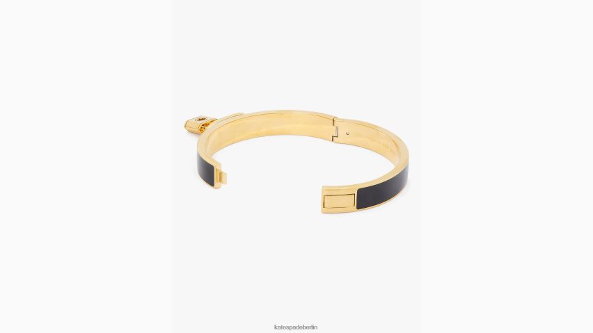 de Kate Spade Frauen Schloss und Charm-Armreif schwarzes Gold NB82J21137 Zubehör