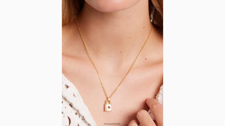 de Kate Spade Frauen Schloss und Mini-Anhänger Weißes Gold NB82J21023 Zubehör