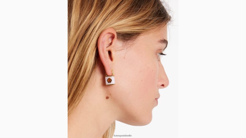 de Kate Spade Frauen Schloss und Umarmungen Weißes Gold NB82J21024 Zubehör