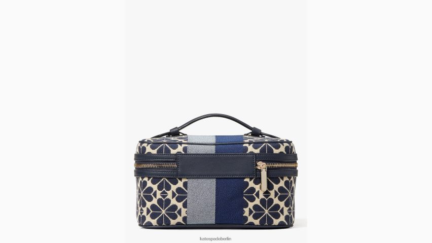 de Kate Spade Frauen Schminkset mit Blumen-Jacquard-Streifen blau mehrfarbig NB82J2431 Zubehör