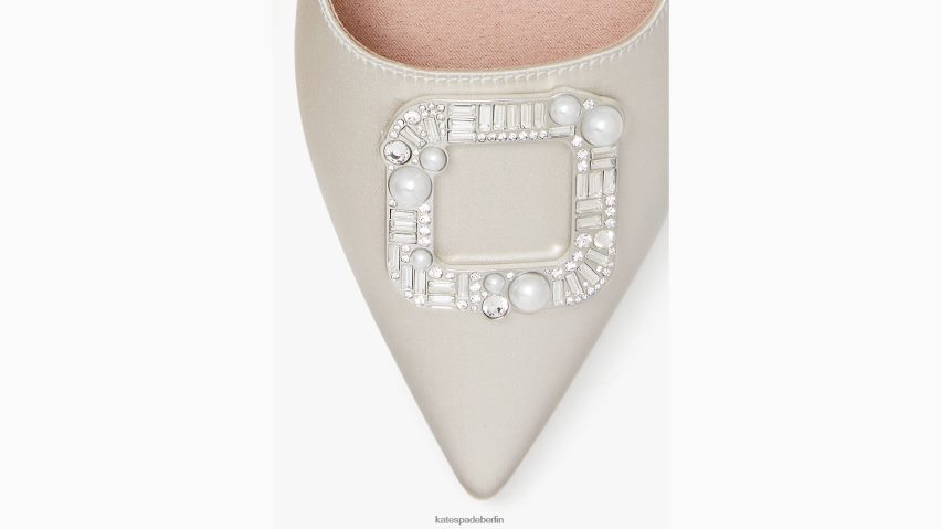 de Kate Spade Frauen Schnallen Sie sich die flachen Schuhe an Elfenbein Braut NB82J2627 Schuhwerk