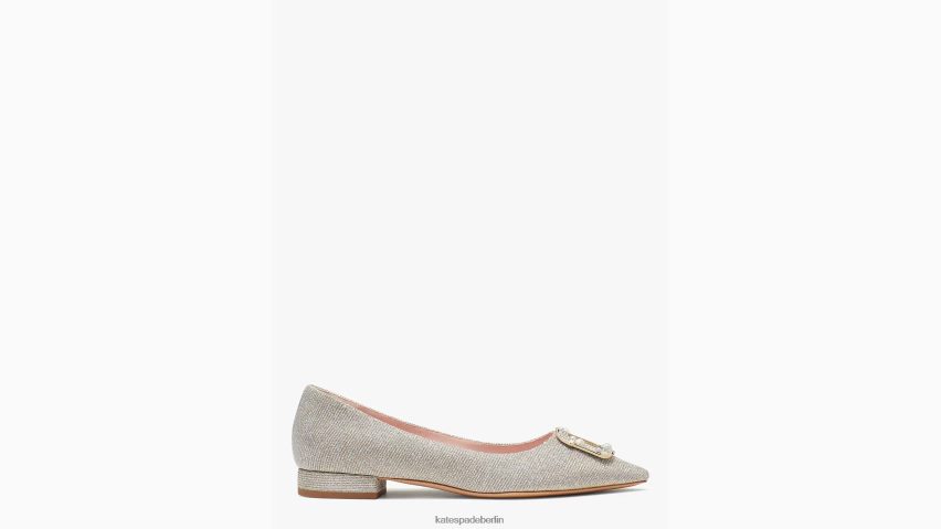 de Kate Spade Frauen Schnallen Sie sich die flachen Schuhe an Sekt NB82J2595 Schuhwerk