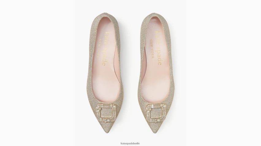 de Kate Spade Frauen Schnallen Sie sich die flachen Schuhe an Sekt NB82J2595 Schuhwerk
