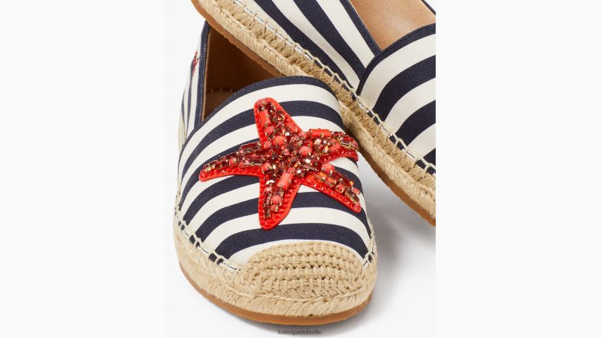 de Kate Spade Frauen Seestern-Espadrilles Blazer blau/creme NB82J2484 Schuhwerk