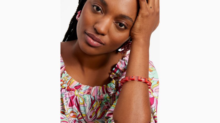 de Kate Spade Frauen Sehende Streifen dünner Armreif rosa multi NB82J2974 Zubehör