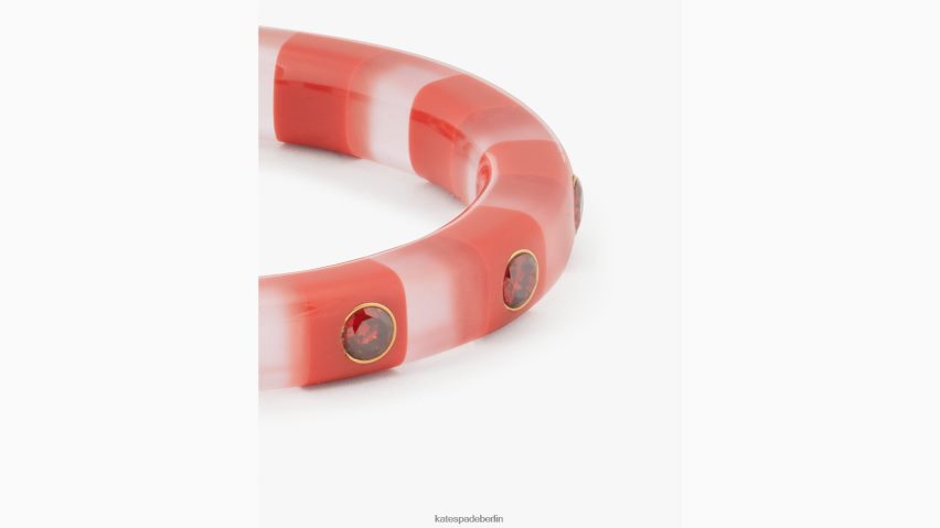 de Kate Spade Frauen Sehende Streifen dünner Armreif rosa multi NB82J2974 Zubehör