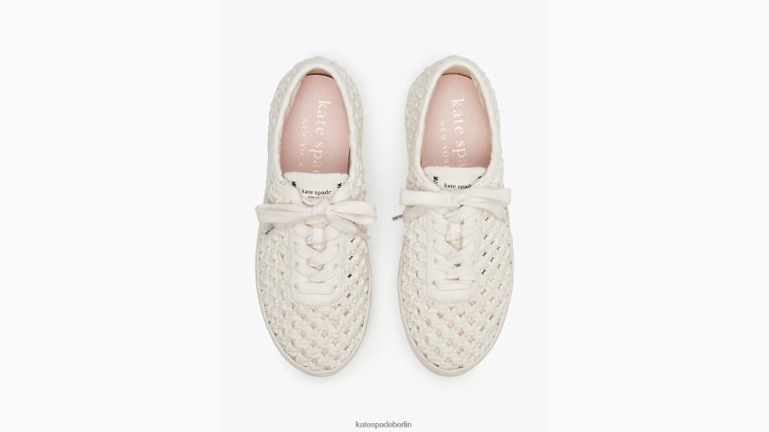 de Kate Spade Frauen Servieren Sie gehäkelte Turnschuhe Creme NB82J2488 Schuhwerk