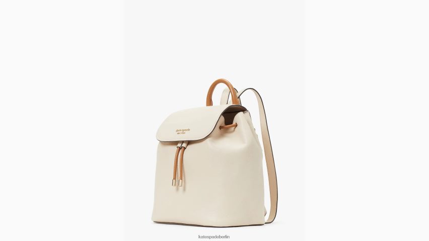 de Kate Spade Frauen Sinch-Rucksack aus gekrispeltem Leder mit mittlerer Klappe Milchglas multi NB82J2169 Zubehör