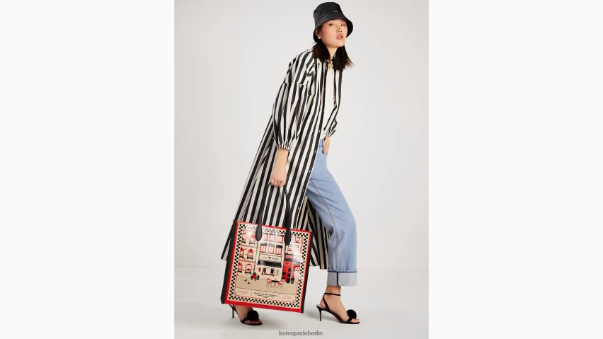 de Kate Spade Frauen Slice Pizzeria Canvas große Gotham-Tasche multi NB82J2209 Zubehör