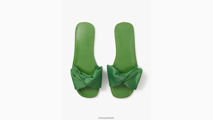 de Kate Spade Frauen Slide-Sandalen mit Bikini-Schleife ks grün NB82J2540 Schuhwerk