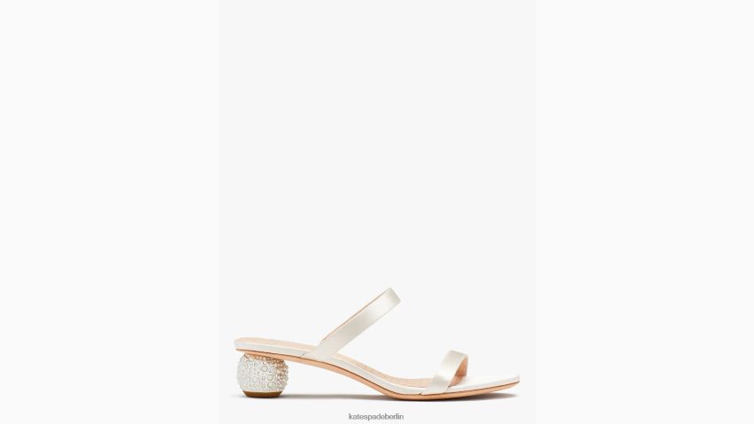 de Kate Spade Frauen Slide-Sandalen mit Kristallen von Palm Springs Elfenbein Braut NB82J2588 Schuhwerk
