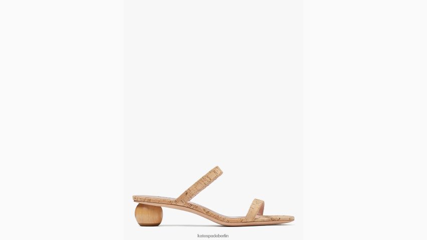 de Kate Spade Frauen Slide-Sandalen mit Palmfedern natürlich NB82J2515 Schuhwerk