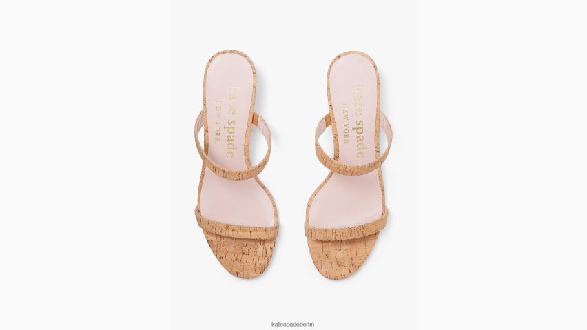 de Kate Spade Frauen Slide-Sandalen mit Palmfedern natürlich NB82J2515 Schuhwerk