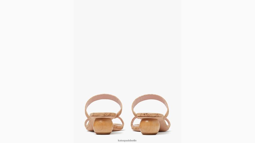 de Kate Spade Frauen Slide-Sandalen mit Palmfedern natürlich NB82J2515 Schuhwerk