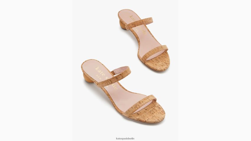 de Kate Spade Frauen Slide-Sandalen mit Palmfedern natürlich NB82J2515 Schuhwerk