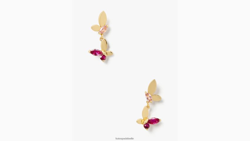 de Kate Spade Frauen Soziale Schmetterlings-Tropfenohrringe rosa multi NB82J21168 Zubehör