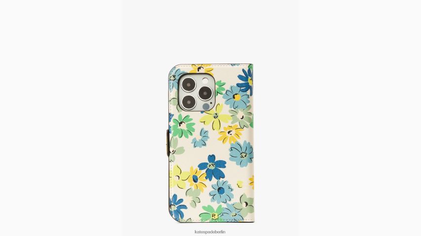 de Kate Spade Frauen Spencer Floral Medley iPhone 13 Pro magnetische Wickelhülle im Folioformat Pergament multi NB82J21416 Zubehör