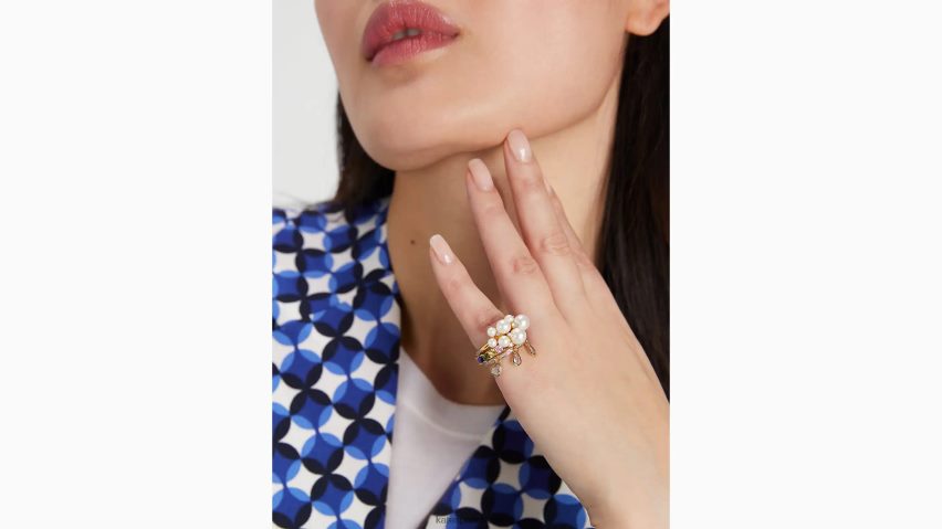 de Kate Spade Frauen Stapelring-Set für Regen oder Sonnenschein weiß-multi NB82J21122 Zubehör