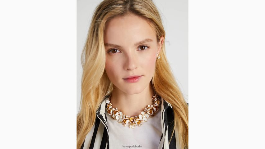 de Kate Spade Frauen Statement-Halskette mit Blumenstraußwurf weiß-multi NB82J21193 Zubehör