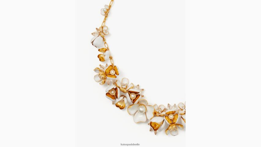 de Kate Spade Frauen Statement-Halskette mit Blumenstraußwurf weiß-multi NB82J21193 Zubehör