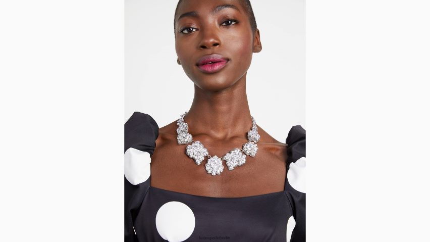 de Kate Spade Frauen Statement-Halskette mit geschliffenem Kristall klar/silber NB82J21223 Zubehör