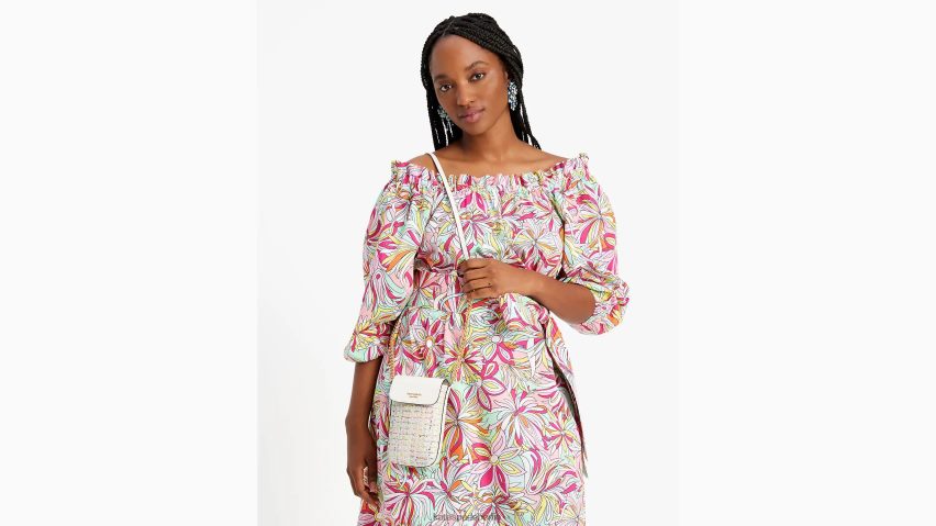 de Kate Spade Frauen Steffie Tweed North South Phone Umhängetasche creme multi NB82J247 Zubehör