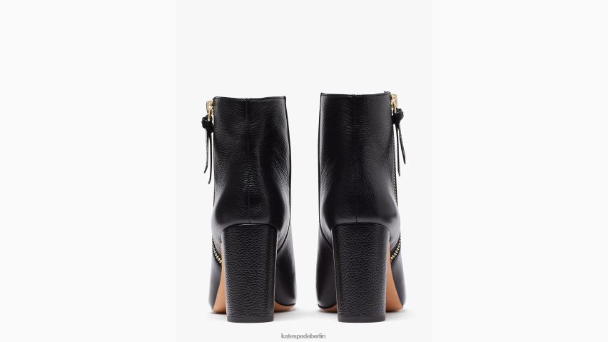 de Kate Spade Frauen Stiefeletten mit geknotetem Reißverschluss Schwarz NB82J2650 Schuhwerk