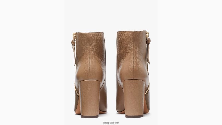 de Kate Spade Frauen Stiefeletten mit geknotetem Reißverschluss rustikales Braun NB82J2651 Schuhwerk